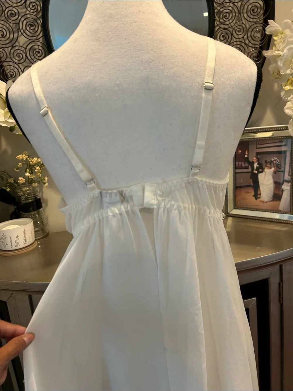 Sheer Lace Babydoll Chemise in Ivory